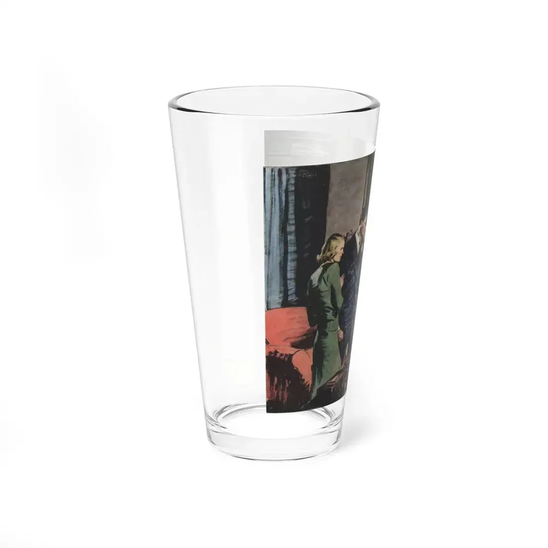 Puzzle in Snow (1), The American Magazine, June 1937 (Magazine Illustration) Pint Glass 16oz - Go Mug Yourself