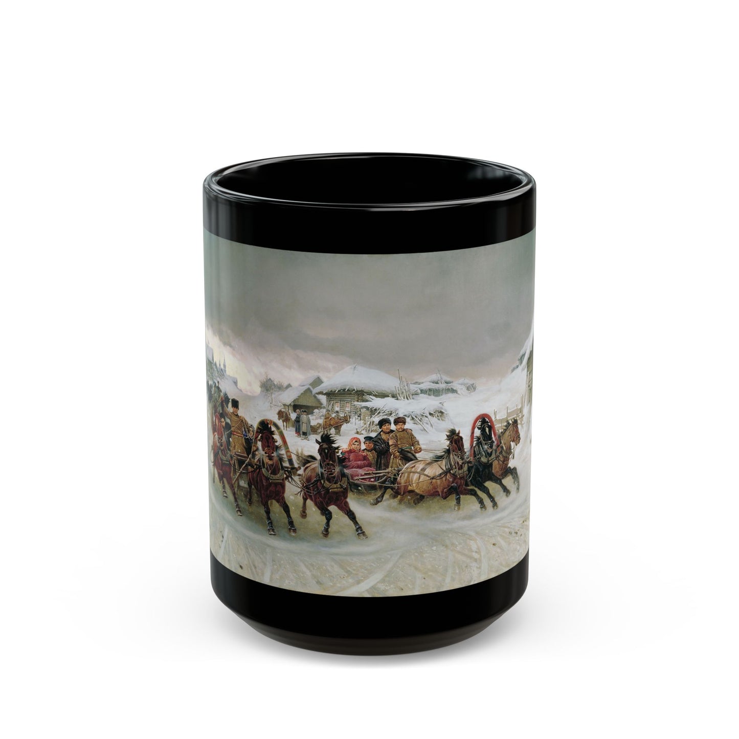 Pyotr Nikolayevich Gruzinsky (1837-1892) Maslenitsa - 1889 - Black Coffee Mug-15oz-Go Mug Yourself
