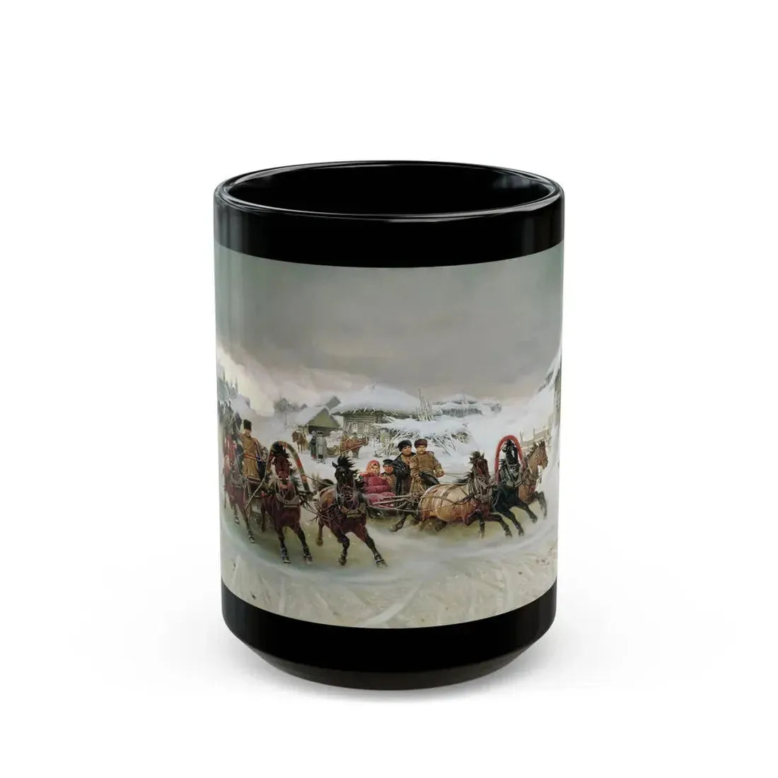 Pyotr Nikolayevich Gruzinsky (1837-1892) Maslenitsa - 1889 - Black Coffee Mug 15oz - Go Mug Yourself