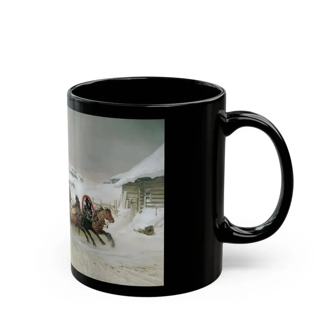 Pyotr Nikolayevich Gruzinsky (1837-1892) Maslenitsa - 1889 - Black Coffee Mug - Go Mug Yourself