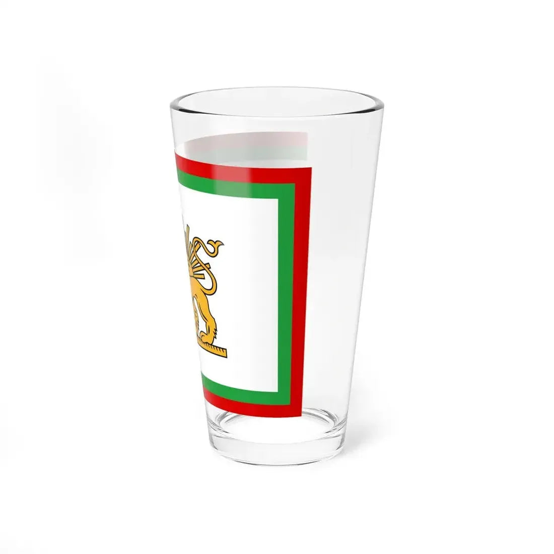 Qajar Naval Ensign (Iran) Pint Glass 16oz - Go Mug Yourself