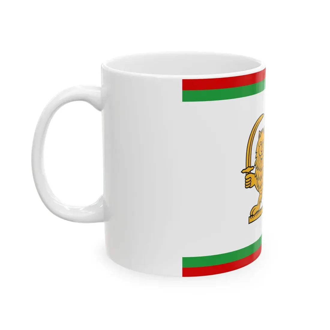 Qajar Naval Ensign (Iran) White Coffee Mug - Go Mug Yourself