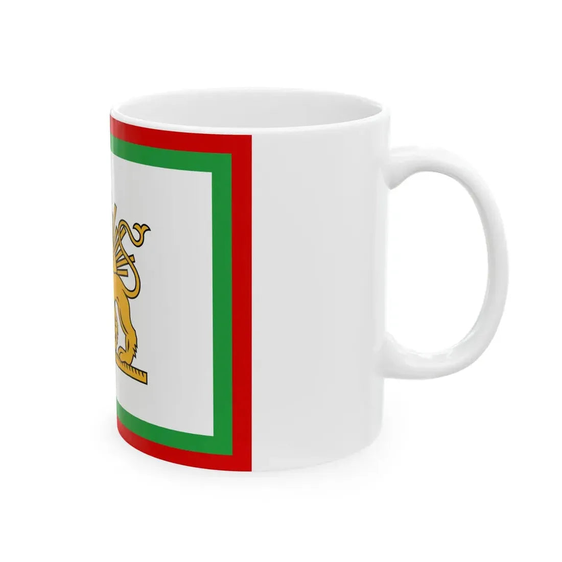 Qajar Naval Ensign (Iran) White Coffee Mug - Go Mug Yourself