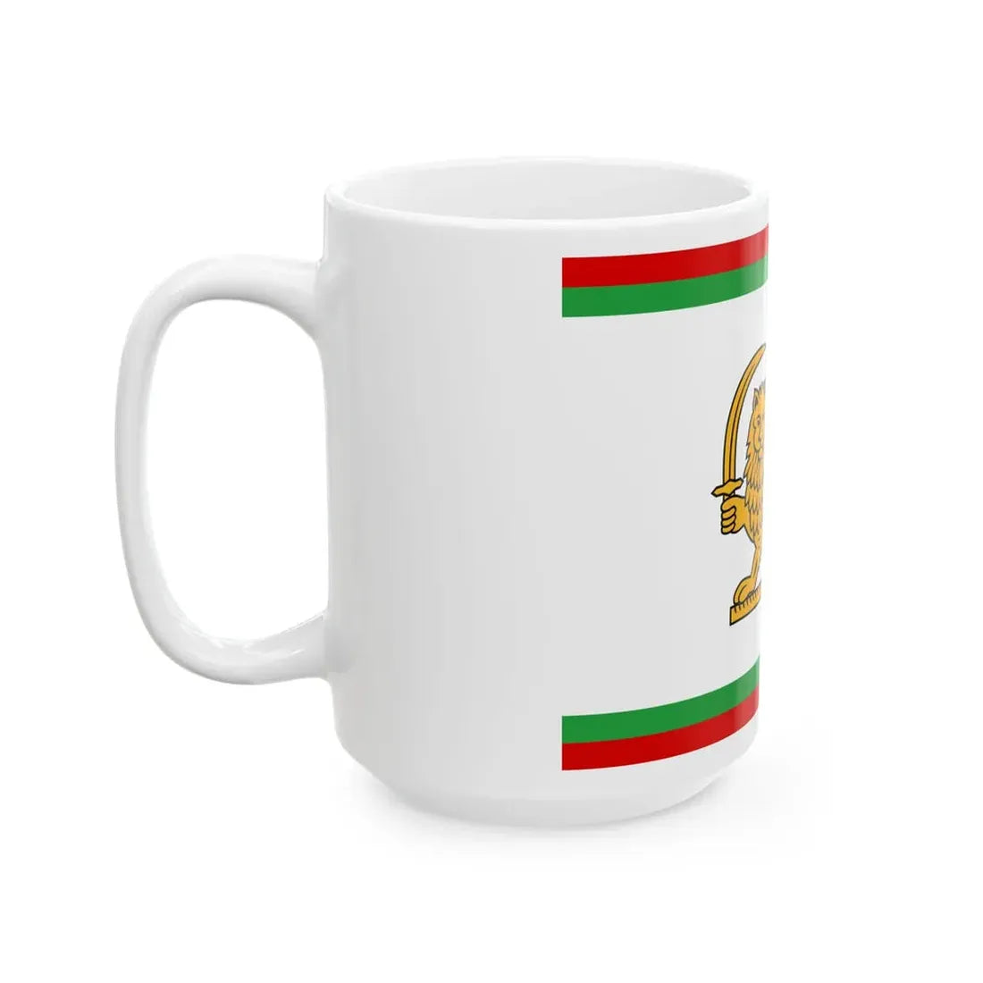 Qajar Naval Ensign (Iran) White Coffee Mug - Go Mug Yourself