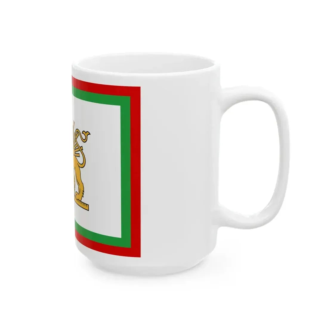 Qajar Naval Ensign (Iran) White Coffee Mug - Go Mug Yourself