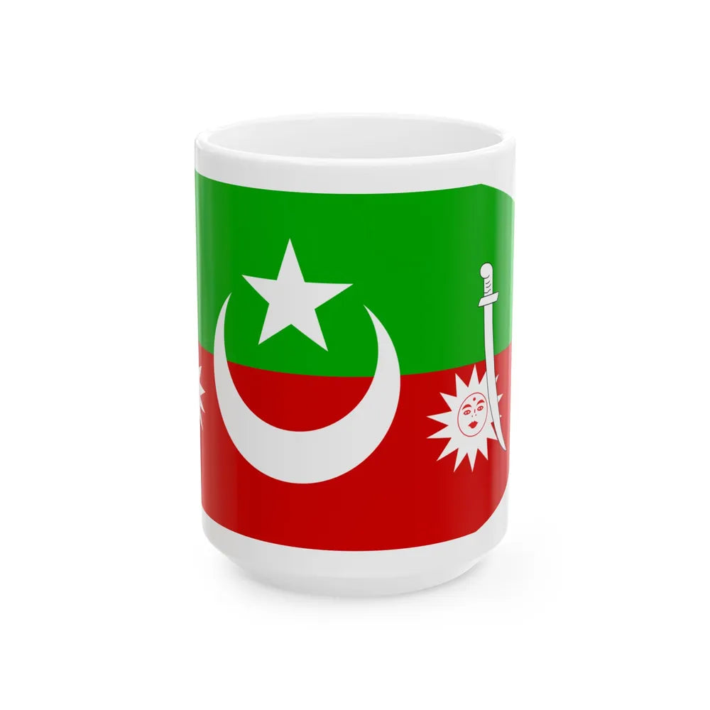 QalatFlag (India) White Coffee Mug 15oz - Go Mug Yourself