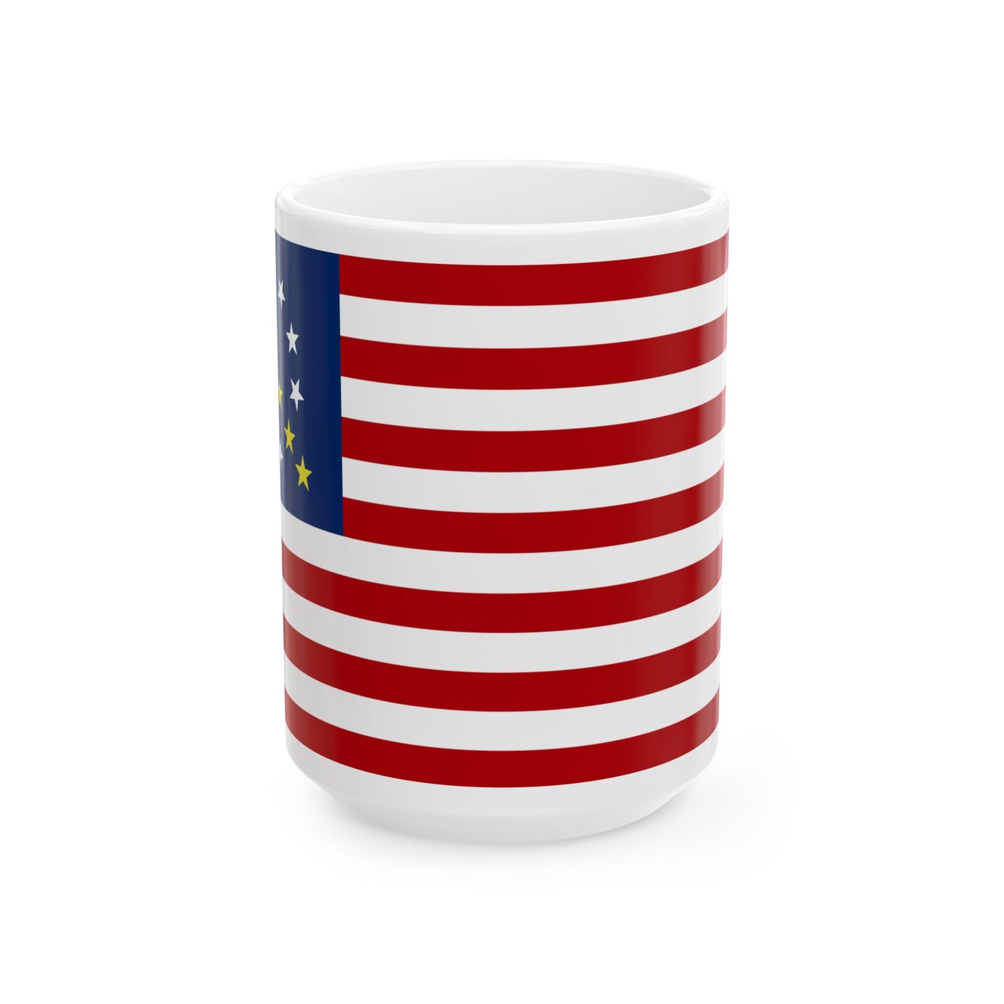 QAnon USA Flag (United States) White Coffee Mug-15oz-Go Mug Yourself