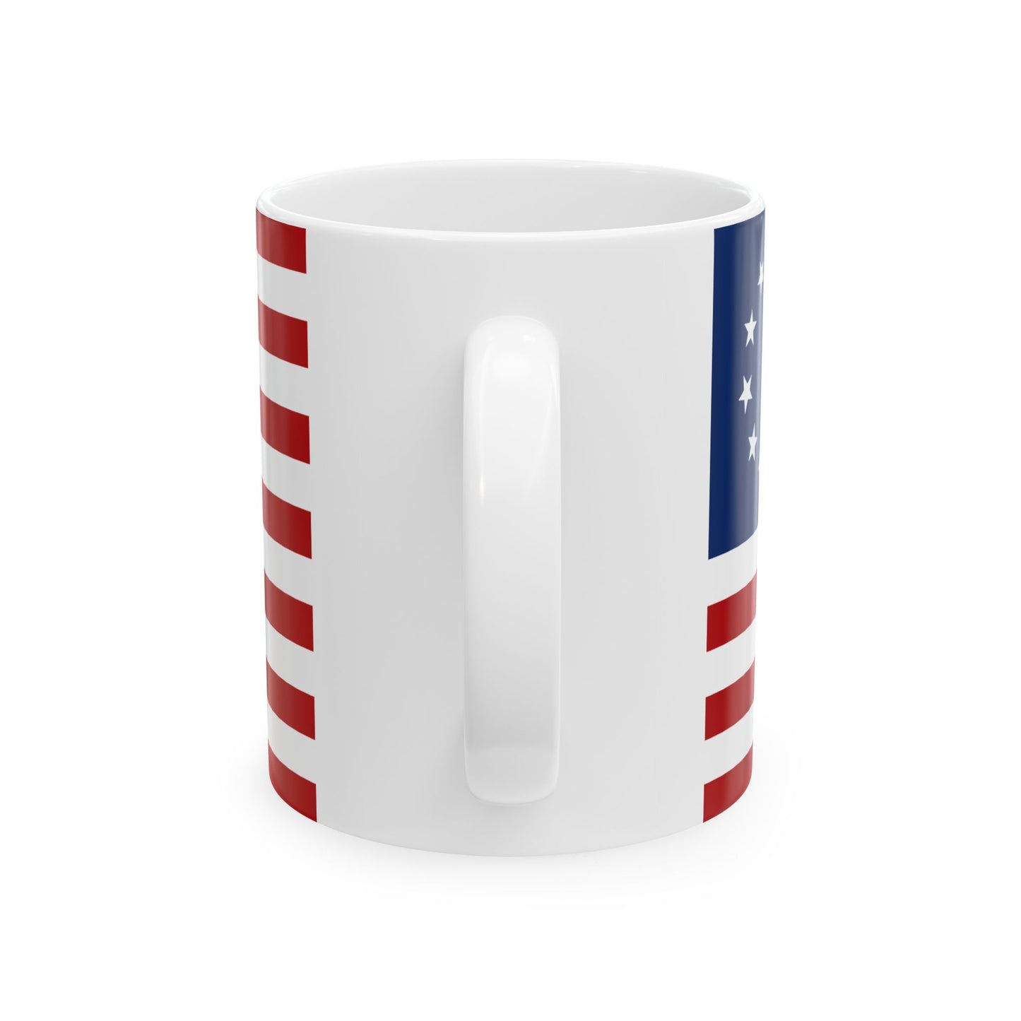 QAnon USA Flag (United States) White Coffee Mug-Go Mug Yourself