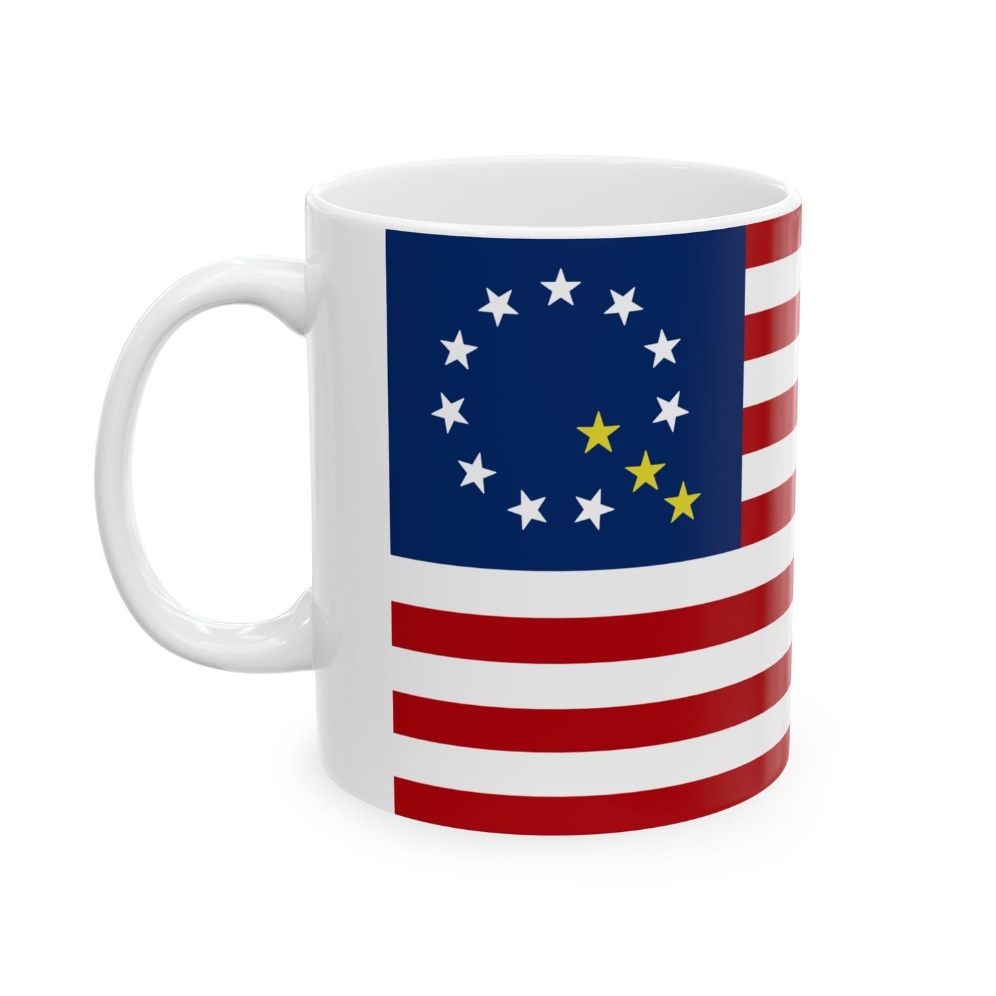 QAnon USA Flag (United States) White Coffee Mug-Go Mug Yourself