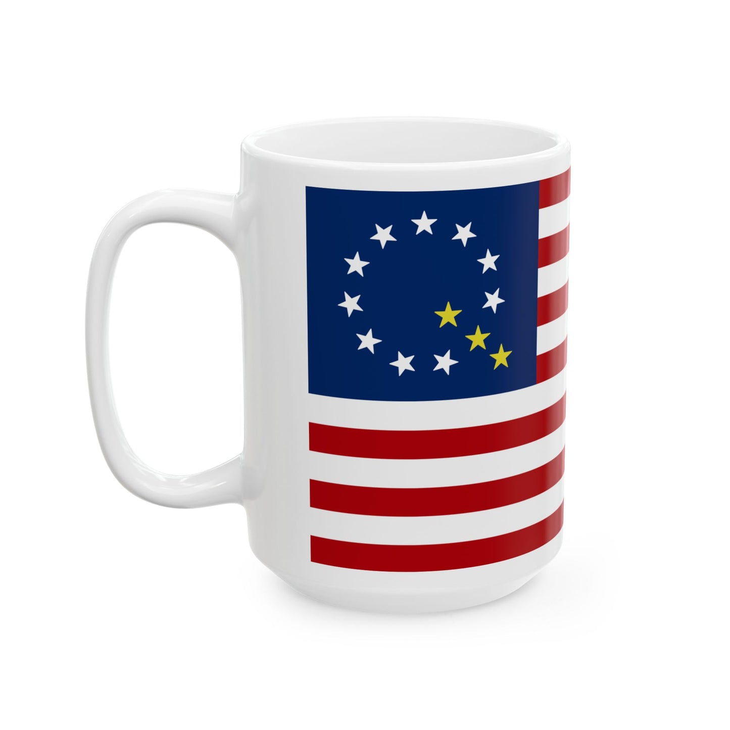 QAnon USA Flag (United States) White Coffee Mug-Go Mug Yourself