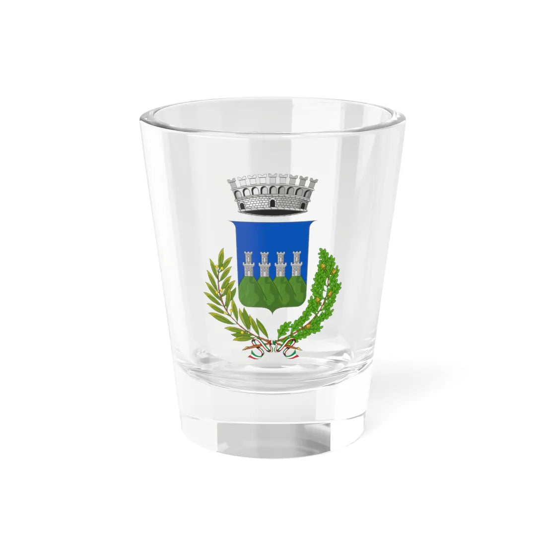 Quattro Castella-Stemma (Italy) (Coat of Arms) Shot Glass 1.5oz - Go Mug Yourself