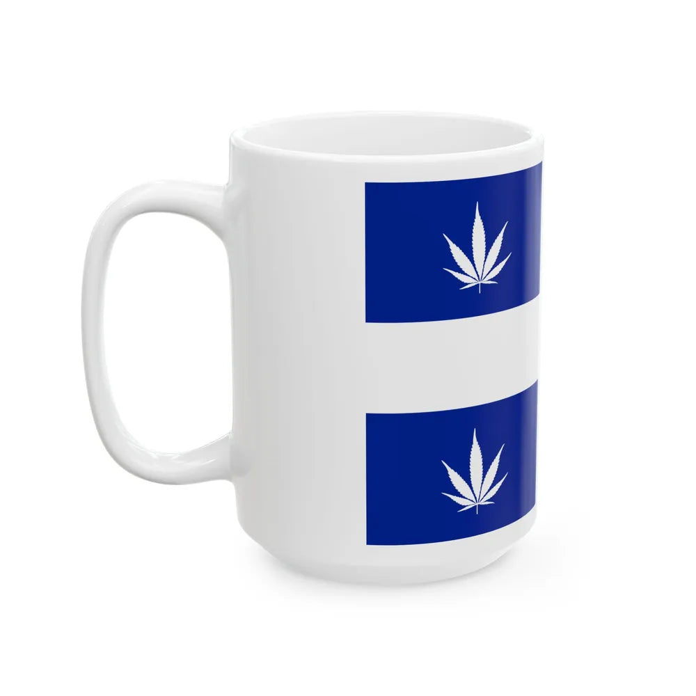 Quebec Weed Flag (Canada) White Coffee Mug - Go Mug Yourself