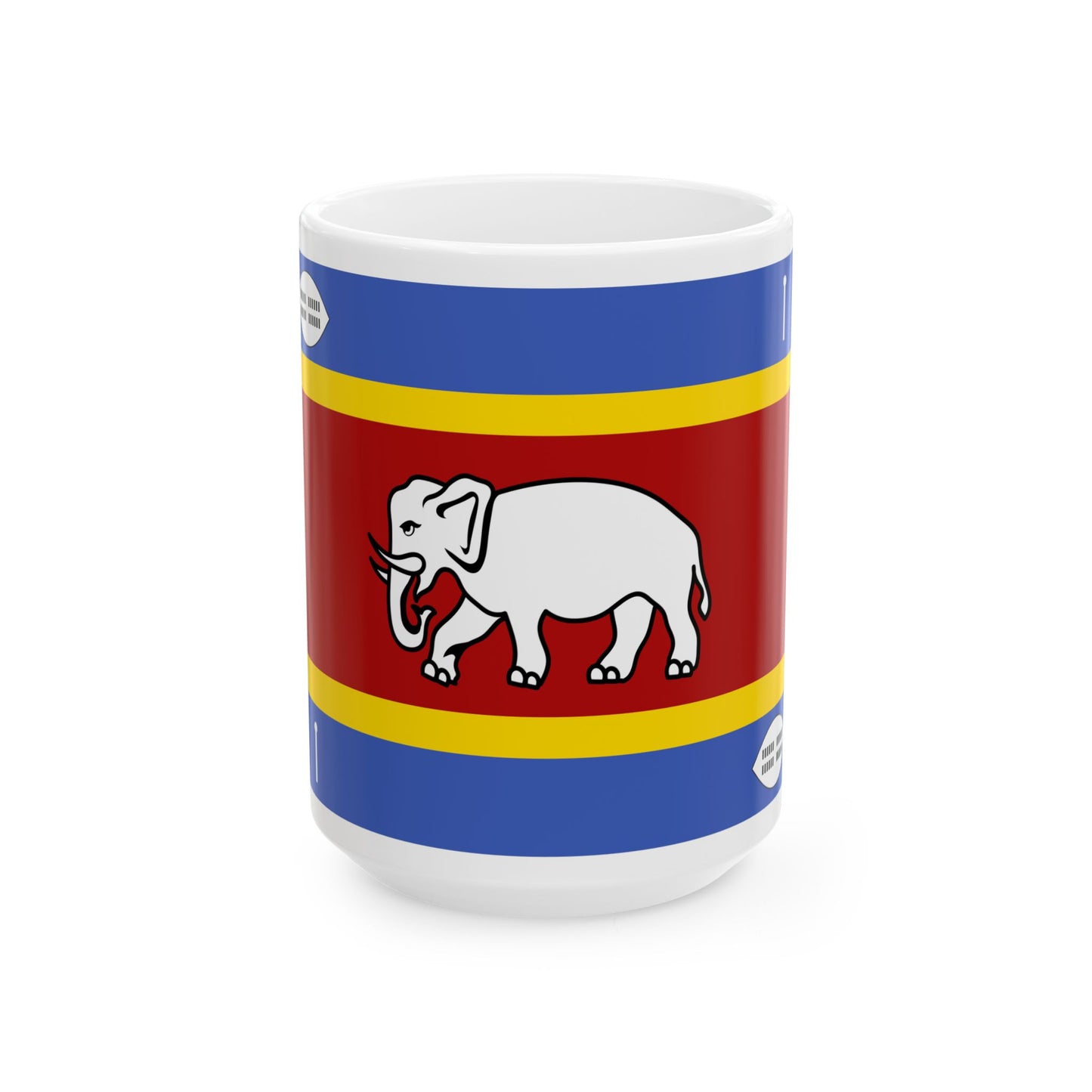Queen Mother Standard of Eswatini (Eswatini) White Coffee Mug-15oz-Go Mug Yourself