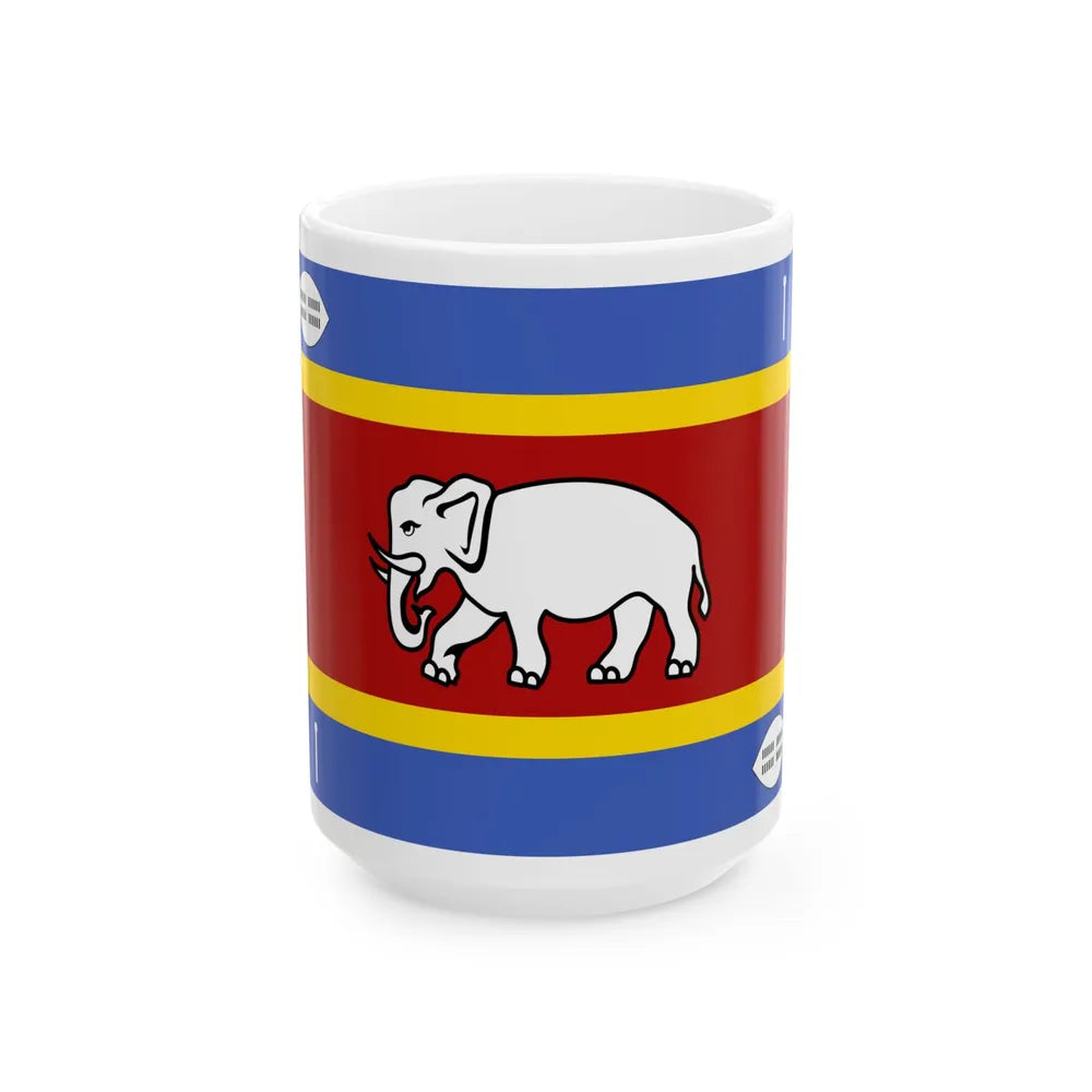 Queen Mother Standard of Eswatini (Eswatini) White Coffee Mug 15oz - Go Mug Yourself