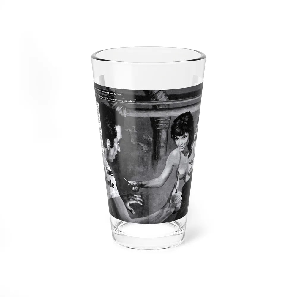 Queen of the Switch-blade Jungle, Man's Adventure, December 1958 (Magazine Illustration) Pint Glass 16oz 16oz - Go Mug Yourself