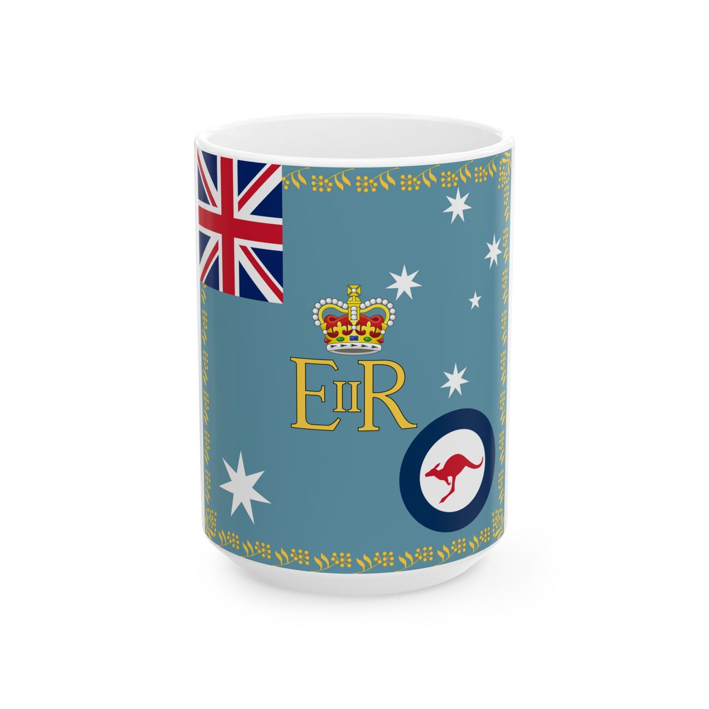 Queens Colour for Royal Australian Air Force (Australia) White Coffee Mug-15oz-Go Mug Yourself