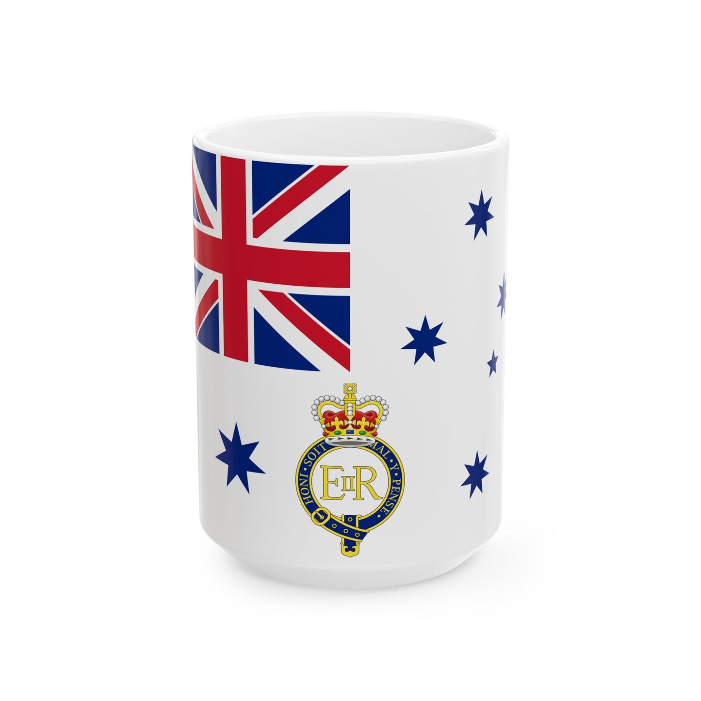 Queens Colour for the Royal Australian Navy (Australia) White Coffee Mug-15oz-Go Mug Yourself