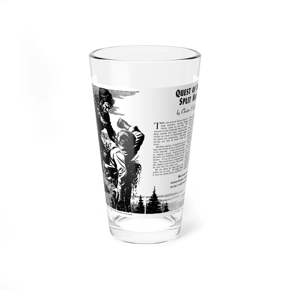 Quest of the Split Map, Mammoth Adventure, November 1946 (Magazine Illustration) Pint Glass 16oz 16oz - Go Mug Yourself