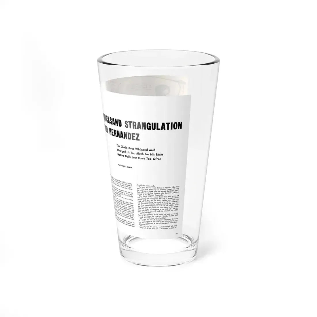 Quicksand Strangulation For Hernandez, Sir! magazine, July 1959 (Magazine Illustration) Pint Glass 16oz - Go Mug Yourself