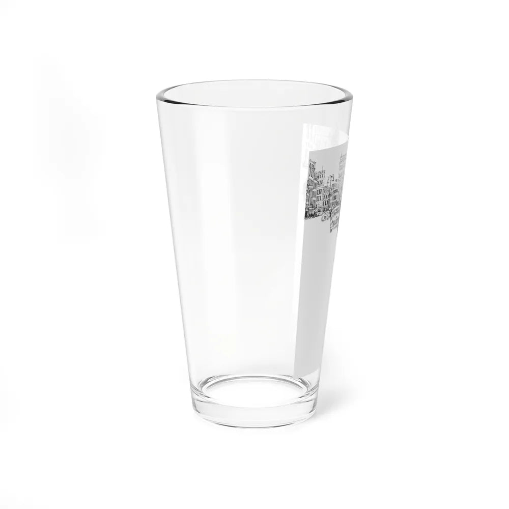 Quiet Girl by Barbara Perkins, Woman's Weekly, 1968 (1) (Magazine Illustration) Pint Glass 16oz - Go Mug Yourself