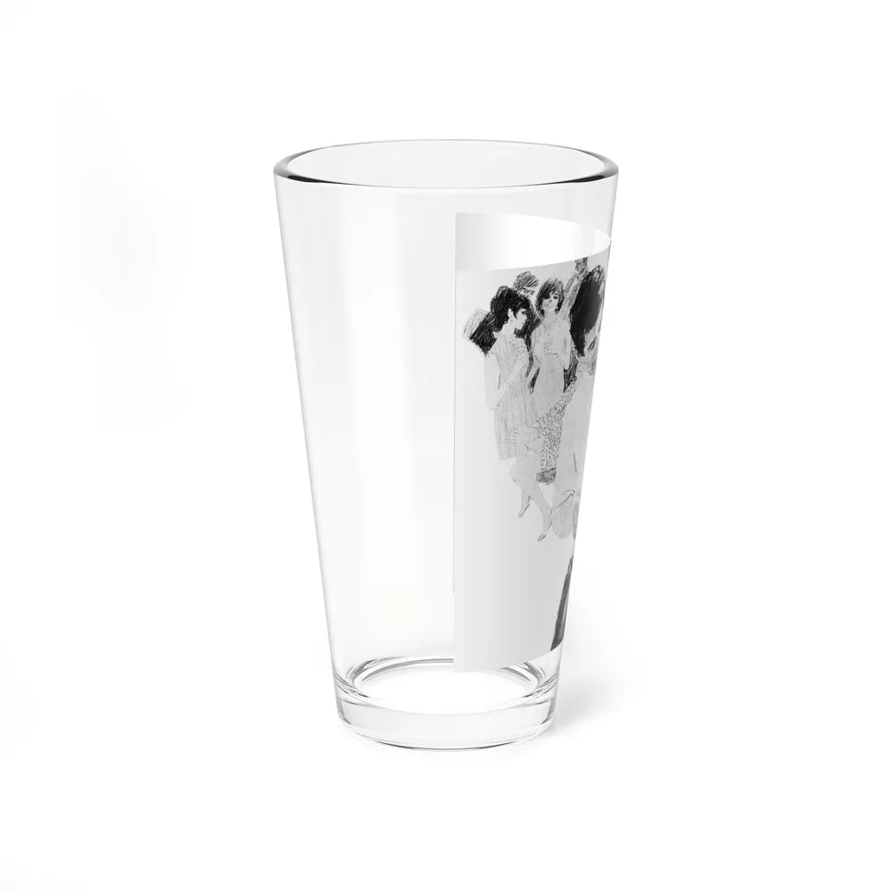 Quiet Girl by Barbara Perkins, Woman's Weekly, 1968 (2) (Magazine Illustration) Pint Glass 16oz - Go Mug Yourself