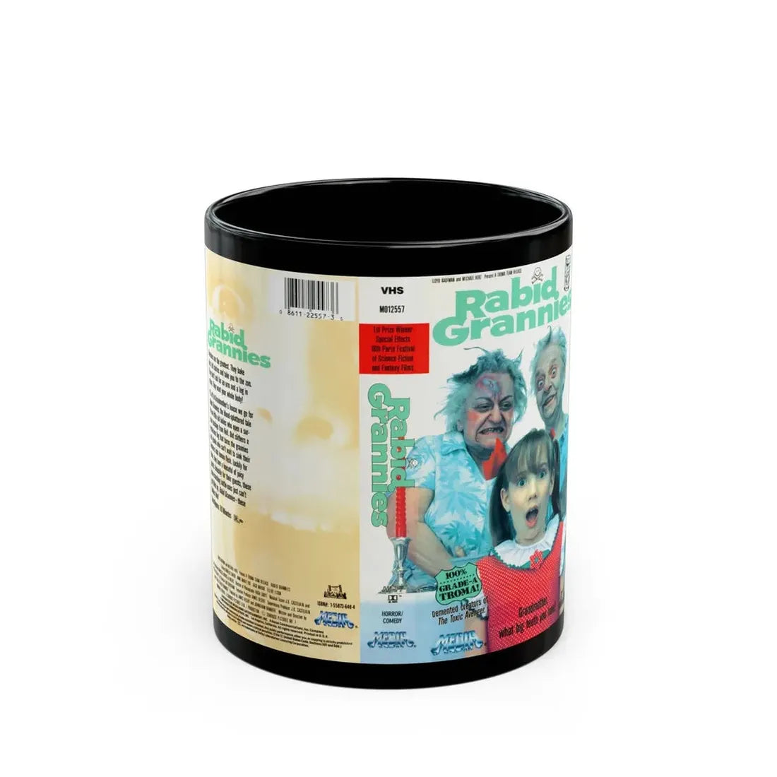 RABID GRANNIES GRADE A TROMA (VHS COVER) - Black Coffee Mug 11oz - Go Mug Yourself