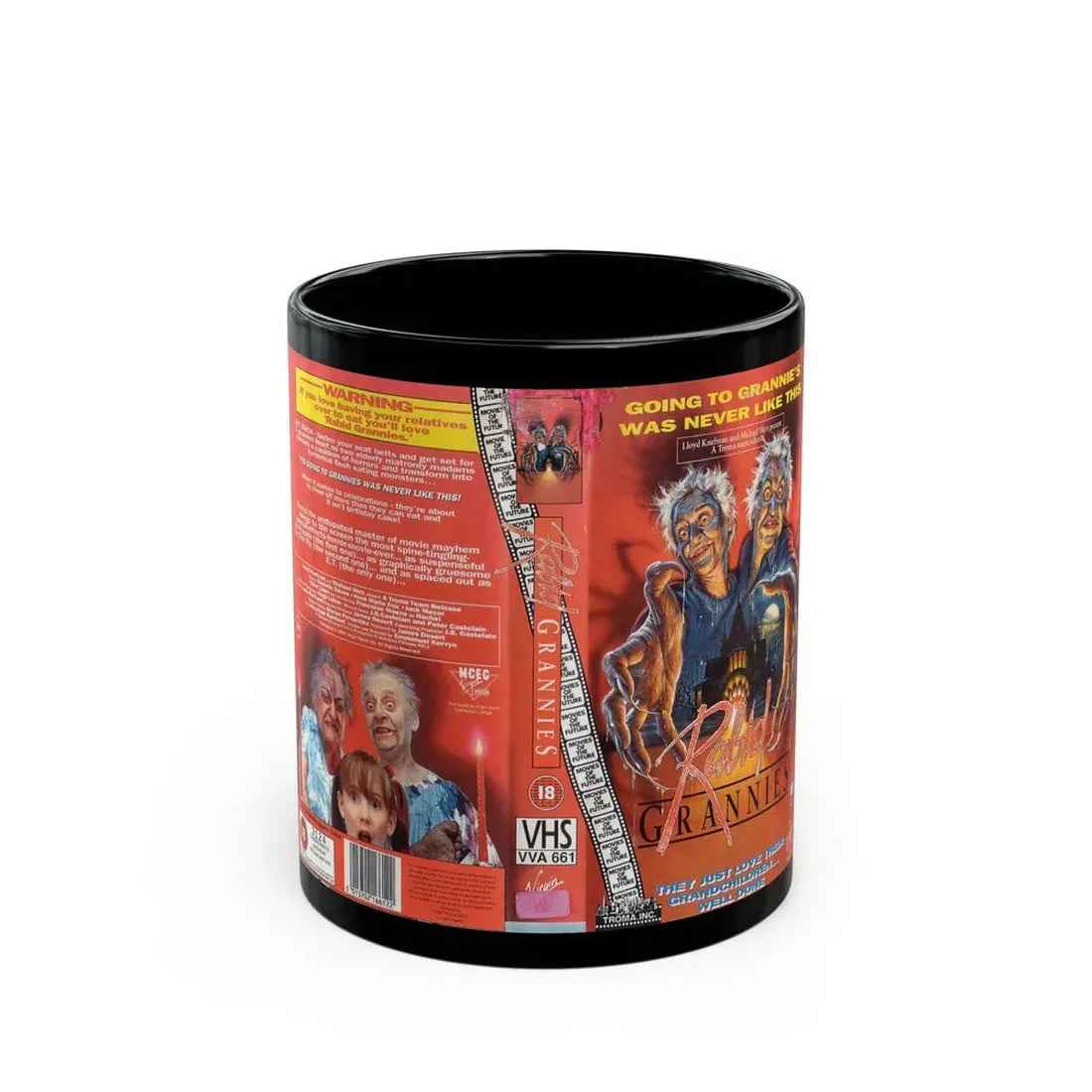 RABID GRANNIES (VHS COVER) - Black Coffee Mug 11oz - Go Mug Yourself