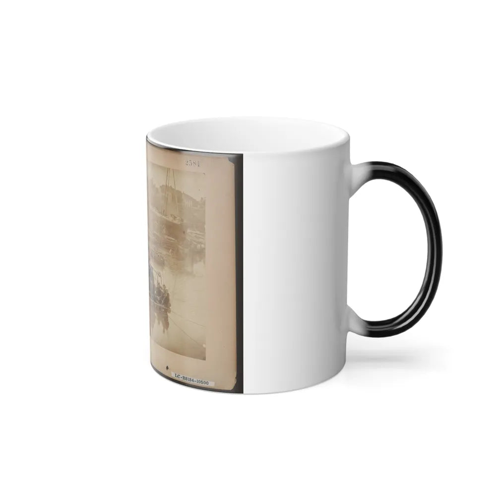 Raft of Blanket Boats Ferrying Field Artillery and Men Over Potomac River (U.S. Civil War) Color Changing Coffee Mug 11oz-Go Mug Yourself