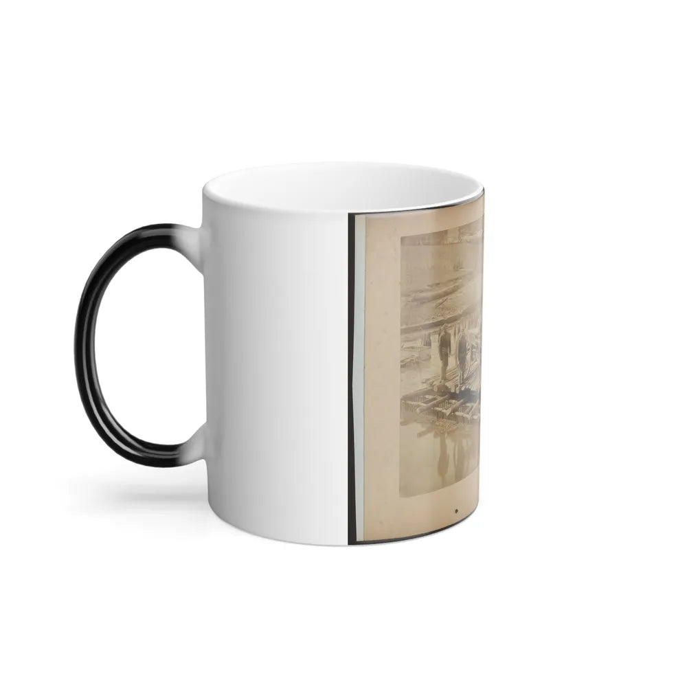 Raft of Blanket Boats Ferrying Field Artillery and Soldiers Across the Potomac River (U.S. Civil War) Color Changing Coffee Mug 11oz-Go Mug Yourself