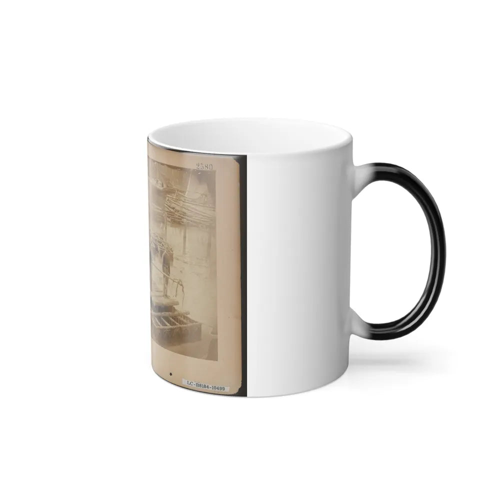 Raft of Blanket Boats Ferrying Field Artillery and Soldiers Across the Potomac River (U.S. Civil War) Color Changing Coffee Mug 11oz-Go Mug Yourself