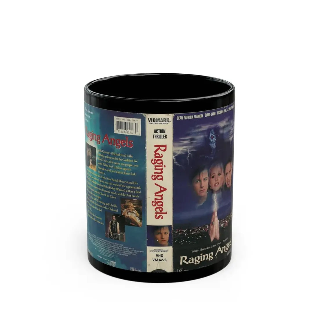 RAGING ANGELS (VHS COVER) - Black Coffee Mug 11oz - Go Mug Yourself