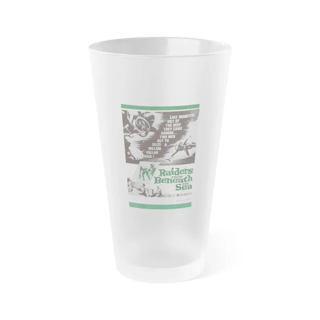 RAIDERS FROM BENEATH THE SEA 1964 Movie Poster - Frosted Pint Glass 16oz Default Title - Go Mug Yourself