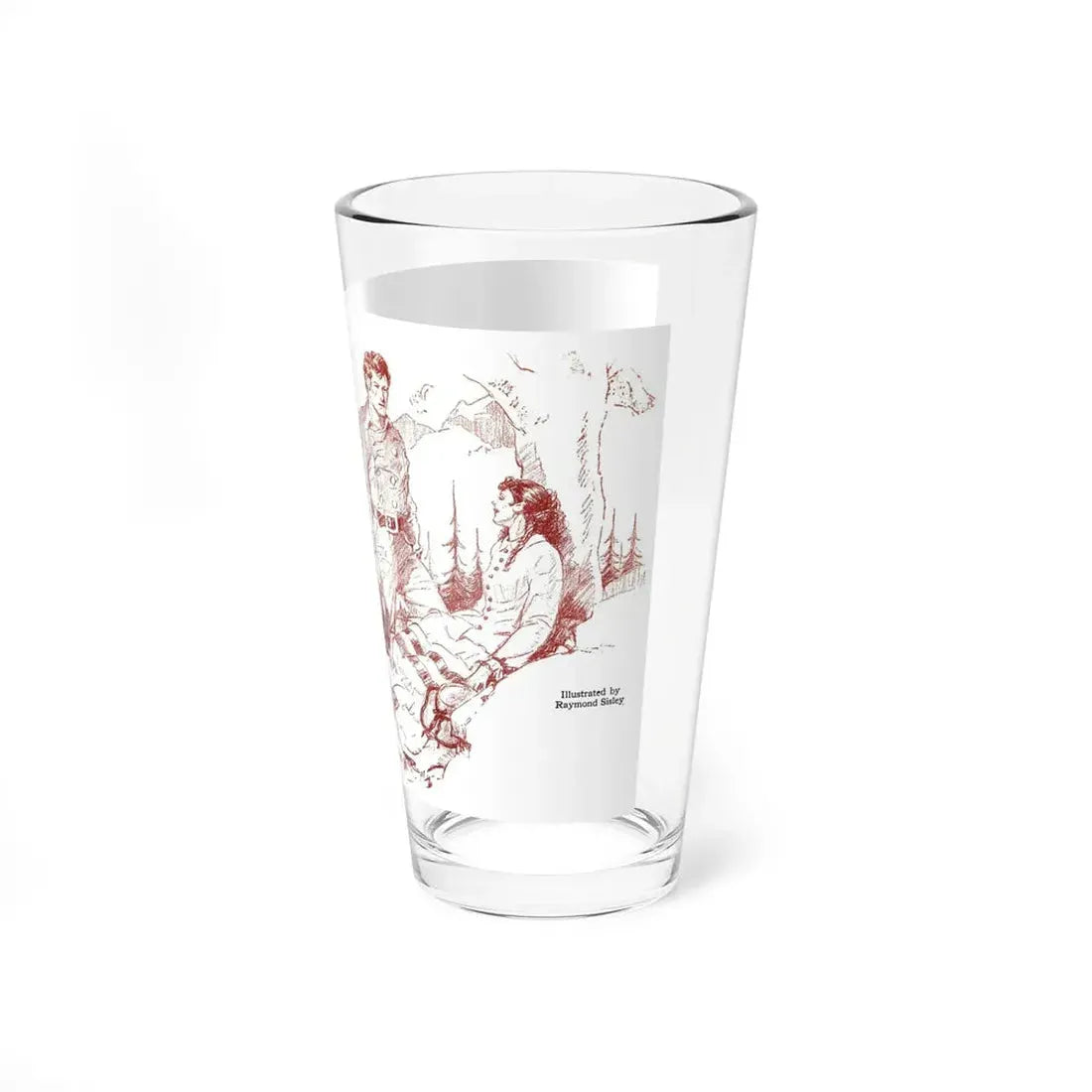 Railhead, Blue Book Magazine, March 1940 (Magazine Illustration) Pint Glass 16oz - Go Mug Yourself