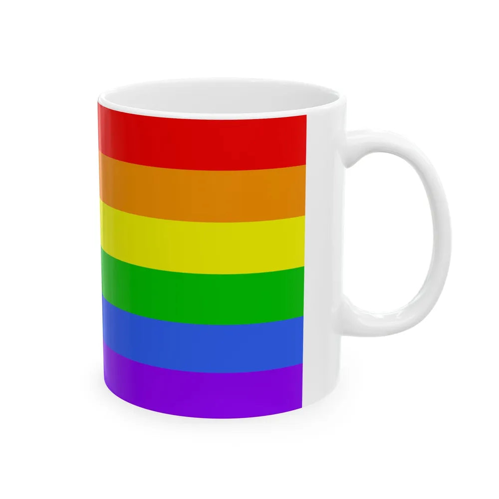 Rainbow flag (United States) White Coffee Mug - Go Mug Yourself