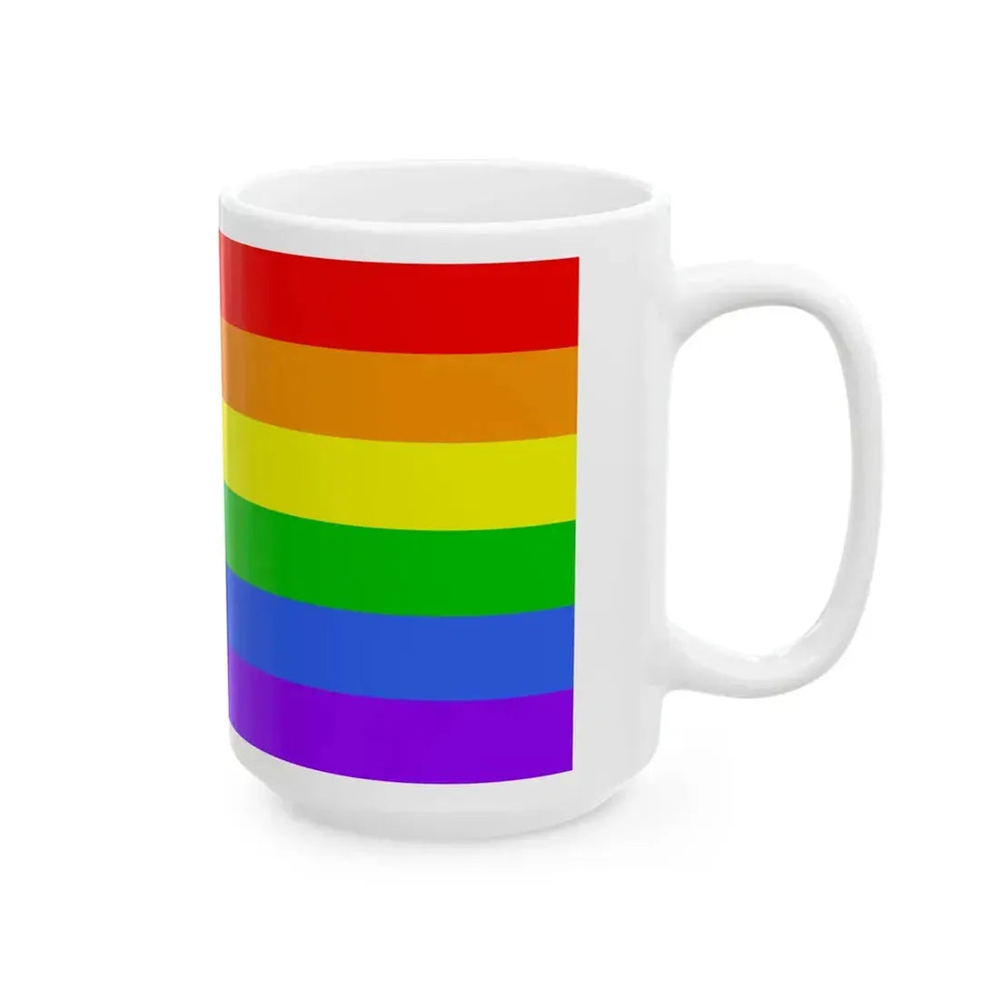 Rainbow flag (United States) White Coffee Mug - Go Mug Yourself