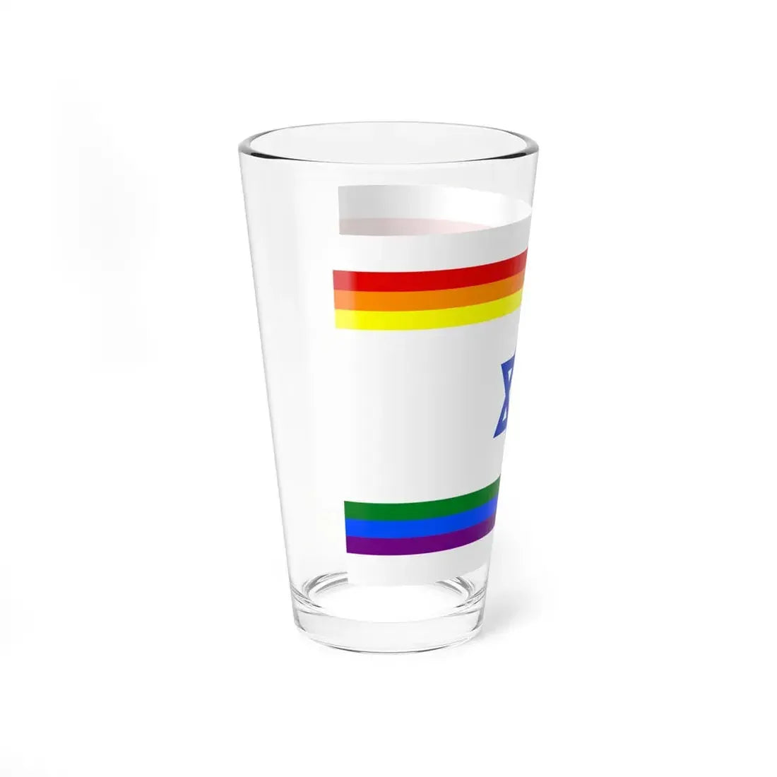 Rainbow Israel (Israel) Pint Glass 16oz - Go Mug Yourself
