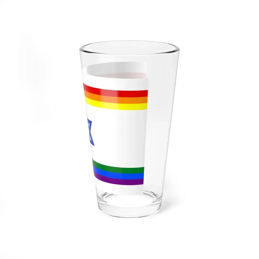 Rainbow Israel (Israel) Pint Glass 16oz - Go Mug Yourself