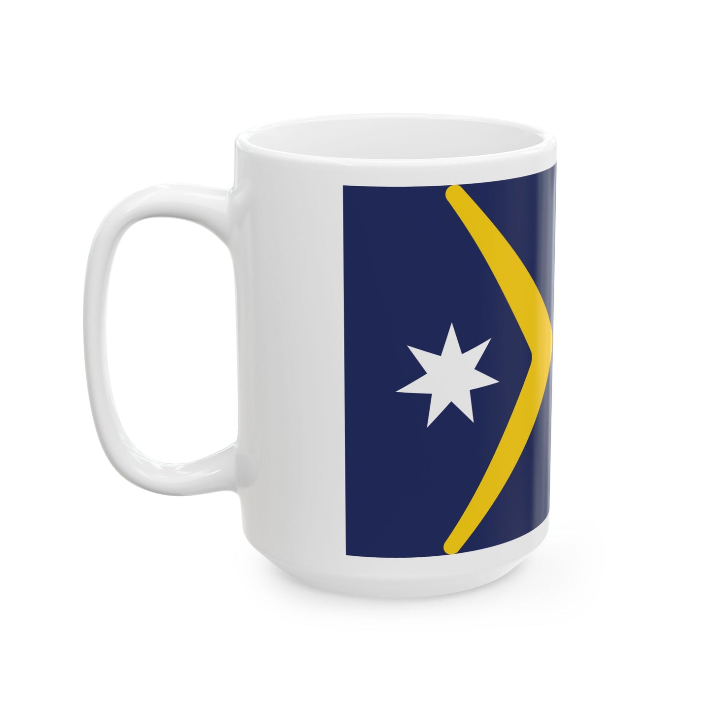Ralph Kellys Proposal 1982 Australian Flag Proposal (Australia) White Coffee Mug-Go Mug Yourself