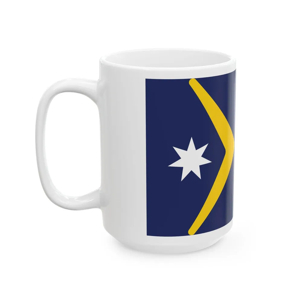 Ralph Kellys Proposal 1982 Australian Flag Proposal (Australia) White Coffee Mug - Go Mug Yourself