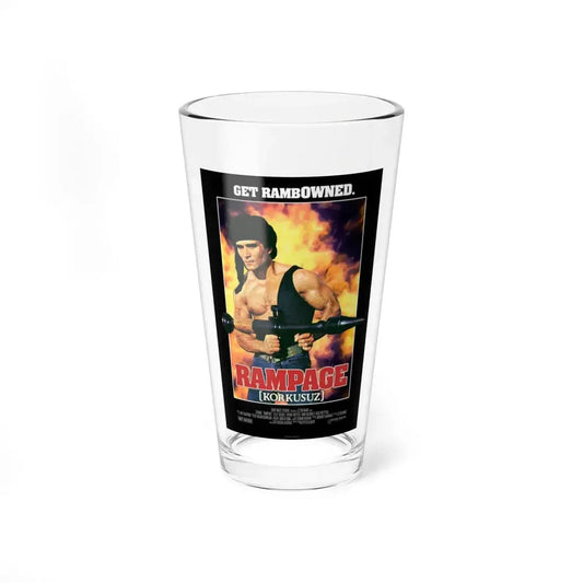 RAMPAGE (TURKISH RAMBO) 1986 Movie Poster - Pint Glass 16oz 16oz - Go Mug Yourself