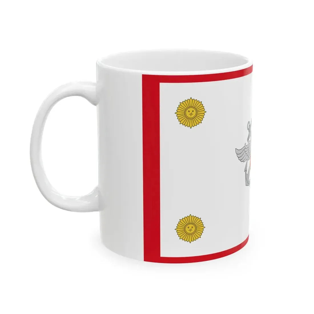 Rank flag for the Chief of the Joint Command Peru (Peru) White Coffee Mug - Go Mug Yourself