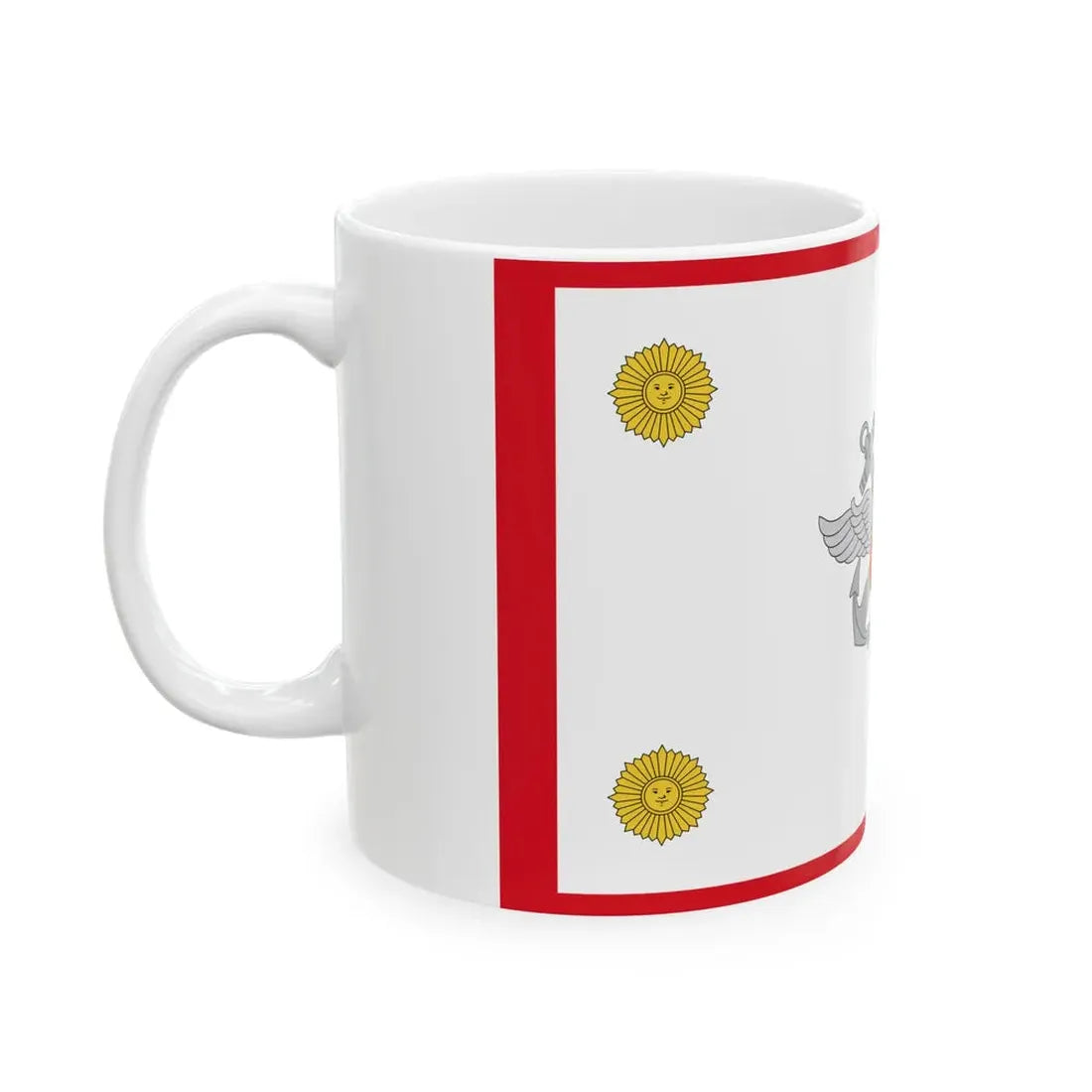Rank flag for the Chief of the Joint Command Peru (Peru) White Coffee Mug - Go Mug Yourself