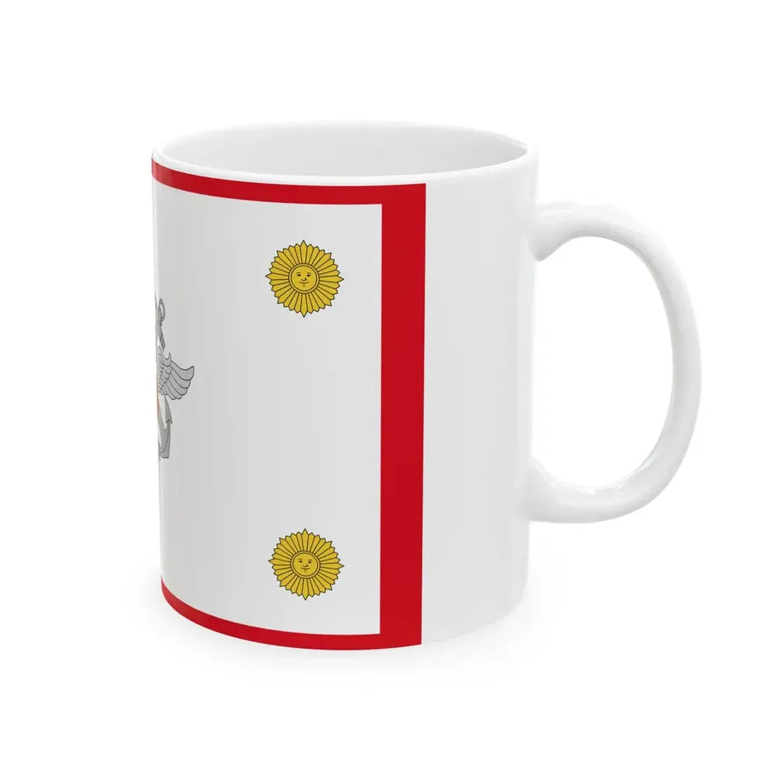 Rank flag for the Chief of the Joint Command Peru (Peru) White Coffee Mug - Go Mug Yourself