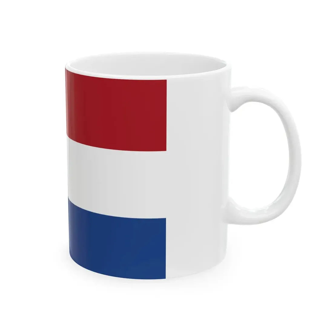 Rank flag of Commodore for the Royal Netherlands Navy (Netherlands) White Coffee Mug - Go Mug Yourself