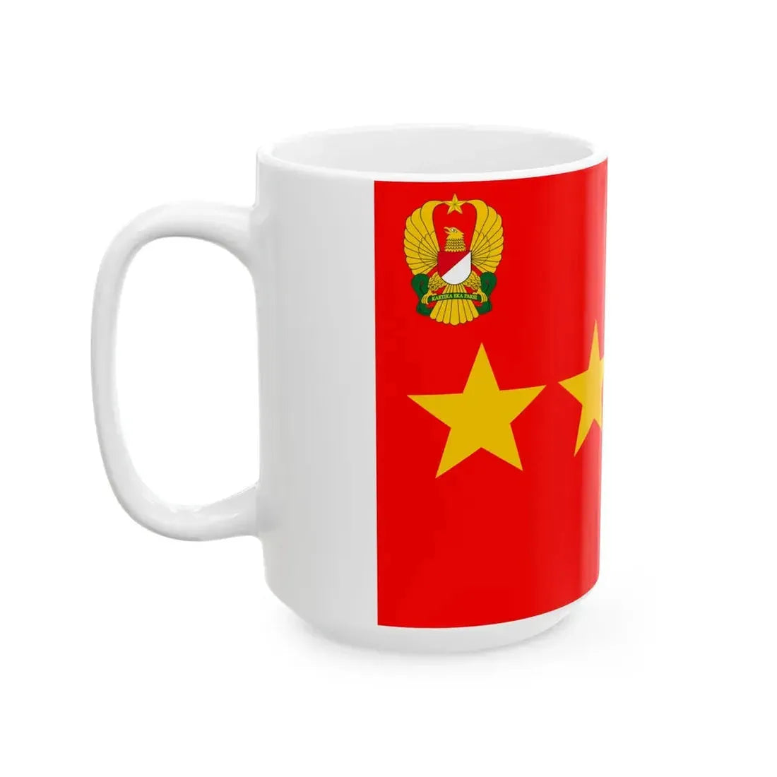 Rank flag of General for the Indonesian Army (Indonesia) White Coffee Mug - Go Mug Yourself