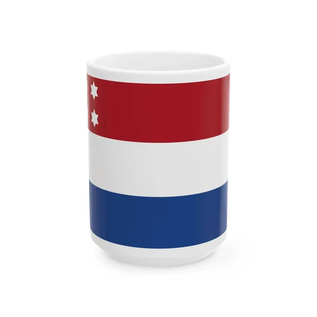 Rank flag of Lieutenant admiral for the Royal Netherlands Navy (Netherlands) White Coffee Mug 15oz - Go Mug Yourself