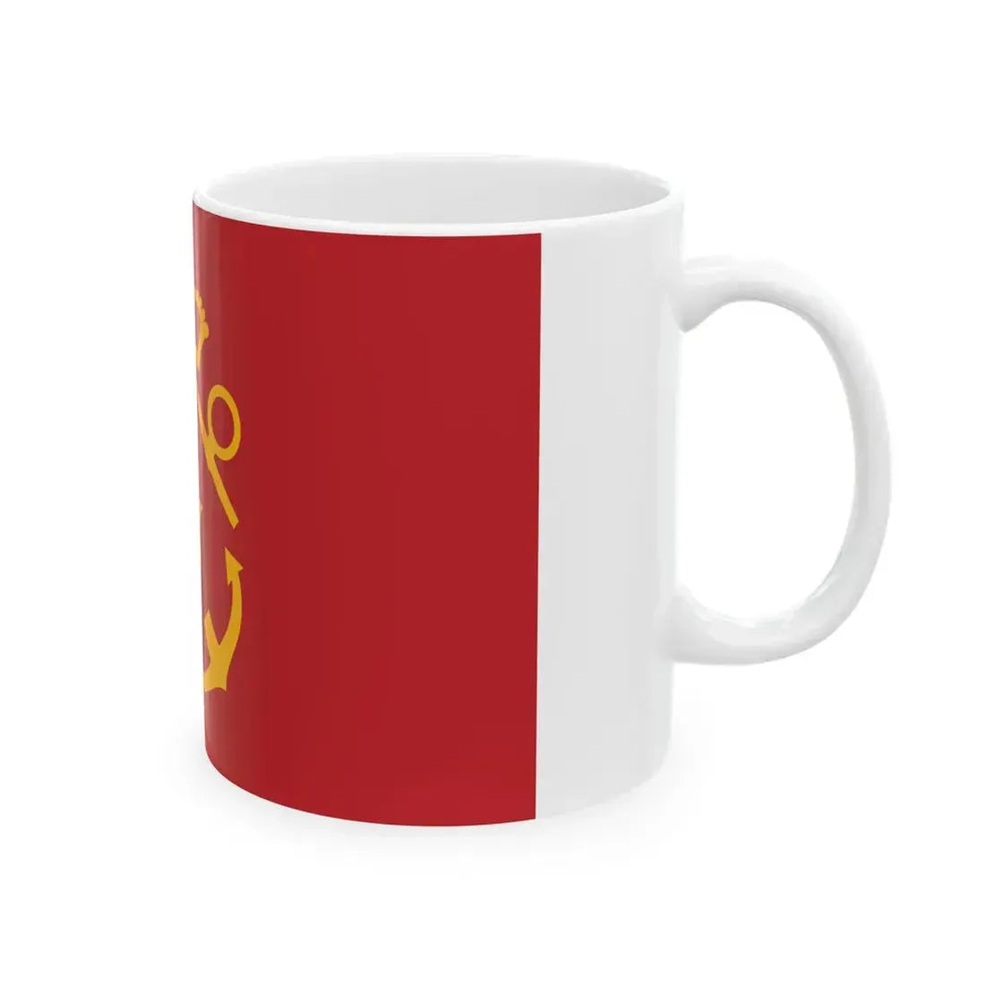 Rank flag of the Royal Moroccan Navy - Inspector of the Navy (Morocco) White Coffee Mug - Go Mug Yourself