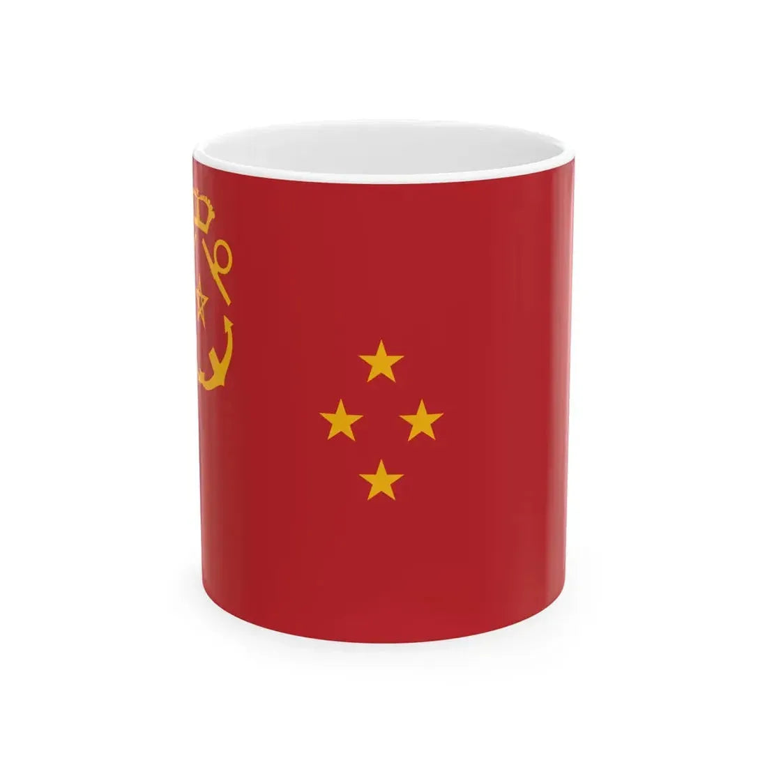 Rank flag of the Royal Moroccan Navy - Squadron vice-admiral (Morocco) White Coffee Mug 11oz - Go Mug Yourself