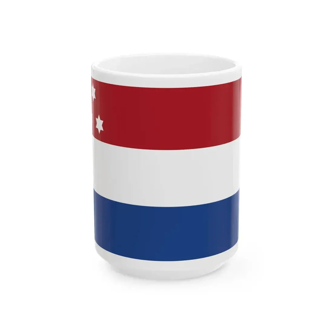Rank flag of Vice admiral for the Royal Netherlands Navy (Netherlands) White Coffee Mug 15oz - Go Mug Yourself