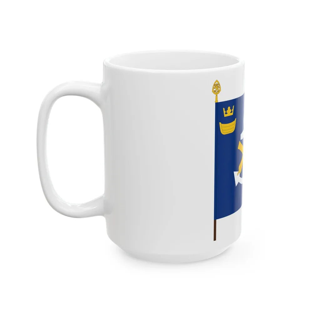 Rannikkoprikaatin lippu (Finland) White Coffee Mug - Go Mug Yourself